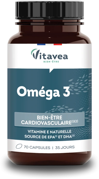 Prancūzija VITAVEA OMEGA 3 su natūralios kilmės vitaminu E, 70 vnt.