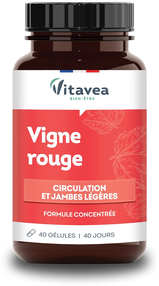 VITAVEA Raudonojo vynmedžio ekstraktas 300 mg, 40 augalinės kilmės kapsulių.
