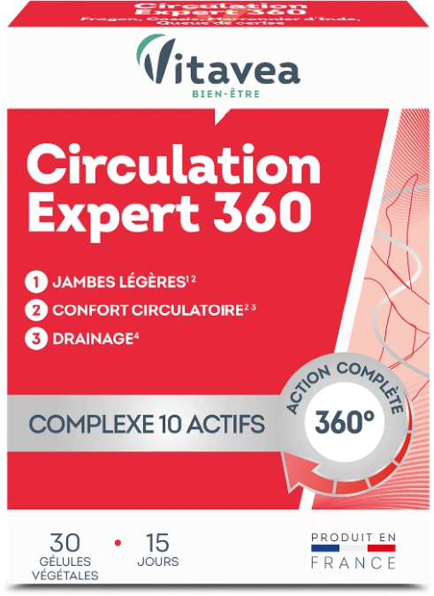 VITAVEA Expert Circulation 360° normaliai kraujotakai, 30 augalinės kilmės kapsulių