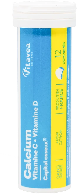 Vitavea Kalcis + vitaminai C ir D3, 24 kramtomos tabletės