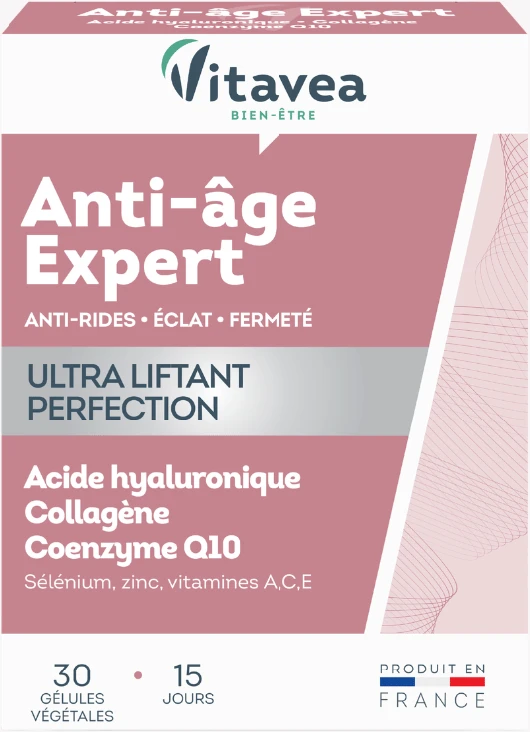 VITAVEA Anti-Age expert lėtinantis senėjimą, 30 augalinės kilmės kapsulių