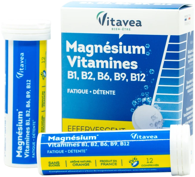 VITAVEA Magnis, vitaminai B1, B2, B6, B9, B12, 24 tirpstančios tabletės