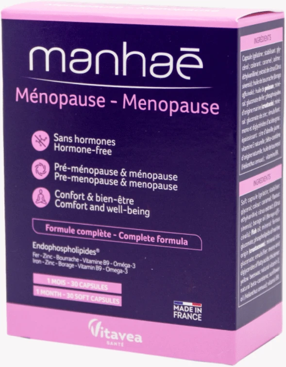 VITAVEA Manhaé Menopauzė, klimakterinio laikotarpio harmonijai, 30 kapsulių