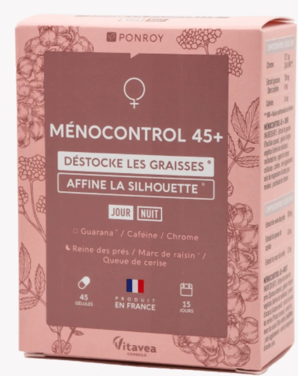 VITAVEA MENOCONTROL 45+ svorio kontrolei, 45 augalinės kilmės kapsulės
