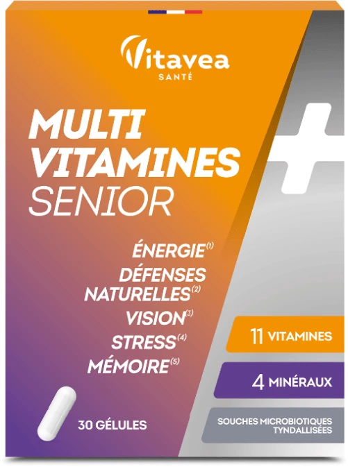 VITAVEA Senior multivitaminai senjorams, 30 augalinės kilmės kapsulių.