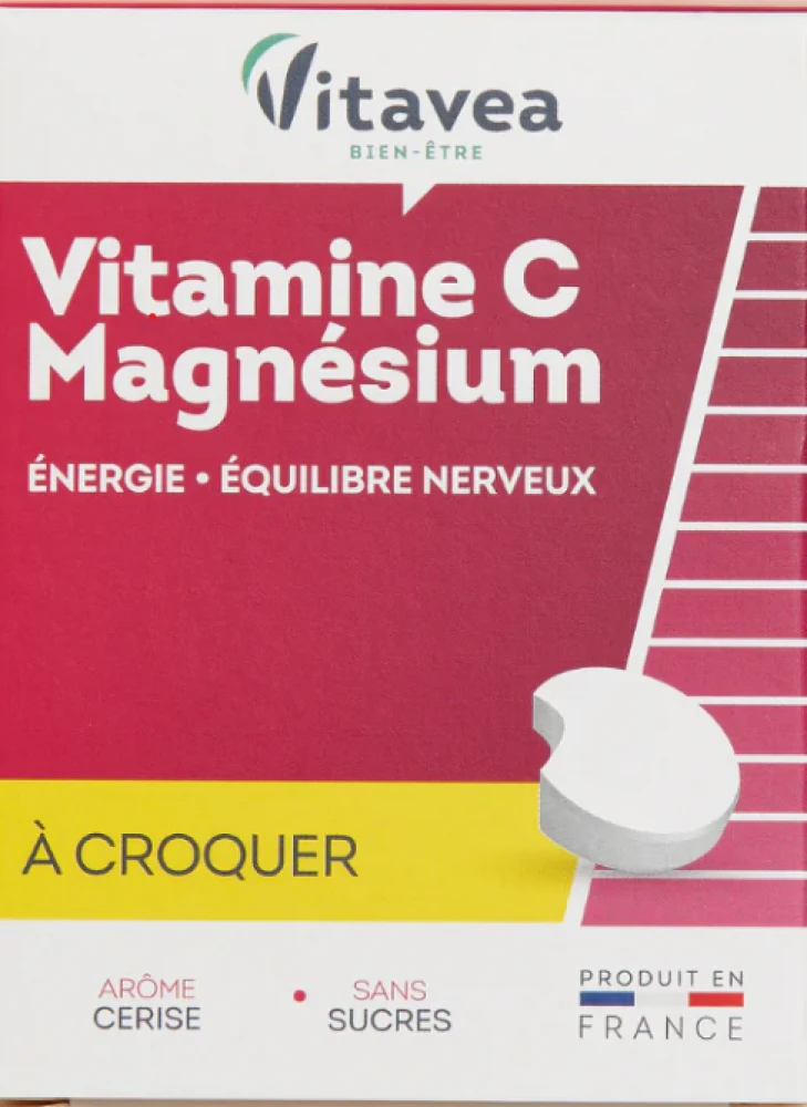 Yves Ponroy Vitavea Vitaminai C, B6 ir magnis, 28 kramtomos tabletės