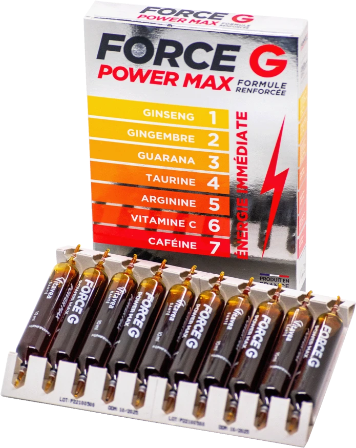 Prancūzija Vitavea Force G Power MAX maksimali galia,10 ampulių