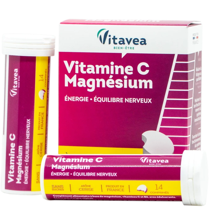 Vitavea Vitaminai C, B6 ir magnis, 28 kramtomos tabletės