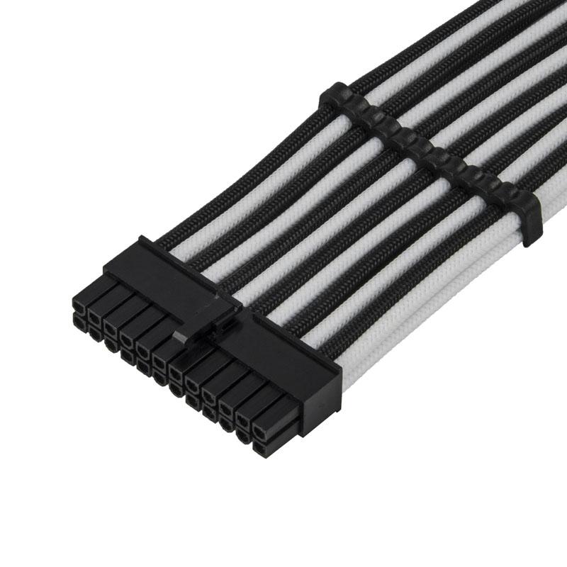 SilverStone ATX 24-Pin-Cable, 300mm - juodos spalvos/baltos spalvos