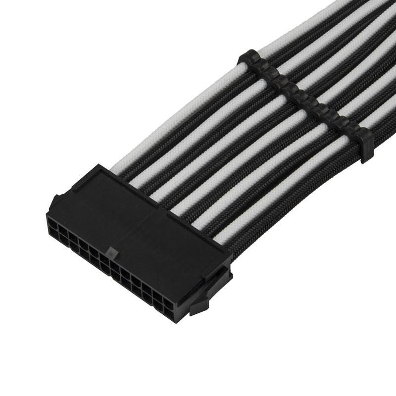 SilverStone ATX 24-Pin-Cable, 300mm - juodos spalvos/baltos spalvos