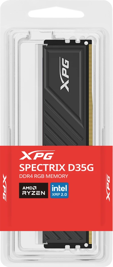 ADATA XPG Spectrix D35G RGB, DDR4-3200 RAM, CL16, XMP – 8 GB, juodas
