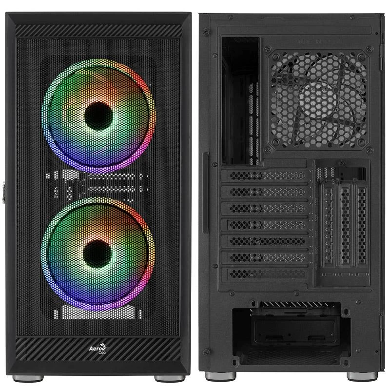 „Aerocool Graphite v3 Mid Tower“ – Juodas