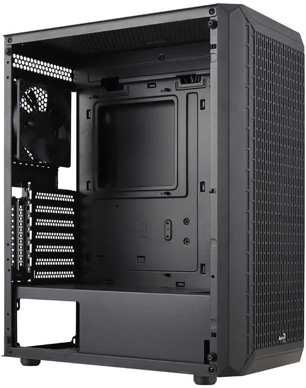 Aerocool Beam-G-BK-v1 Midi-Tower, Tempered Glass - juodos spalvos