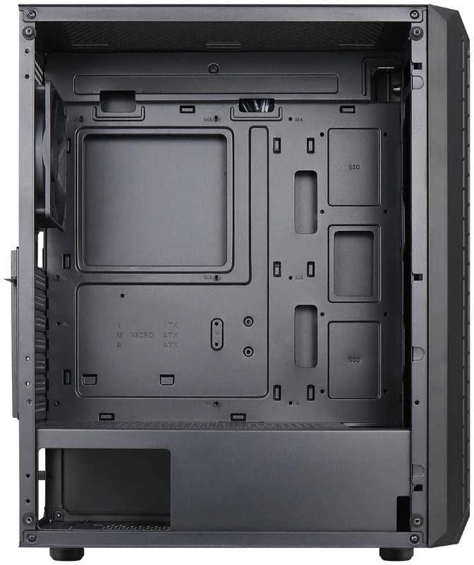 Aerocool Beam-G-BK-v1 Midi-Tower, Tempered Glass - juodos spalvos