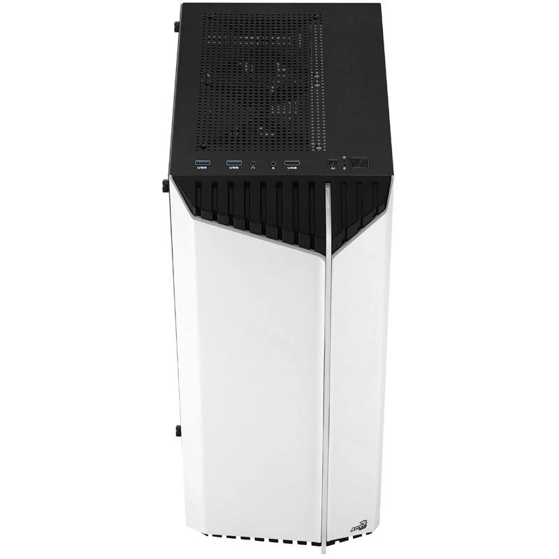 Aerocool Bionic v1 Mid Tower, RGB, Tempered Glass – Juodas/Baltas