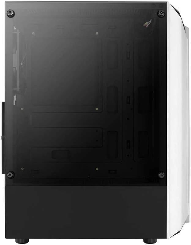 Aerocool Bionic v1 Mid Tower, RGB, Tempered Glass – Juodas/Baltas