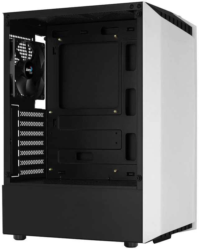 Aerocool Bionic v1 Mid Tower, RGB, Tempered Glass – Juodas/Baltas