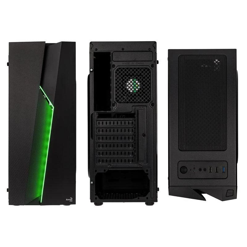 AEROCOOL AEROPGSBOLT-BK-RGB PC dėklas ATX Aerocool BOLT RGB USB 3.0 - 1x120mm Juodas FAN