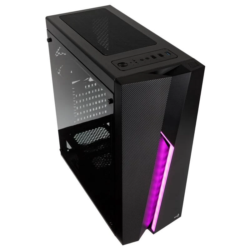 AEROCOOL AEROPGSBOLT-BK-RGB PC dėklas ATX Aerocool BOLT RGB USB 3.0 - 1x120mm Juodas FAN
