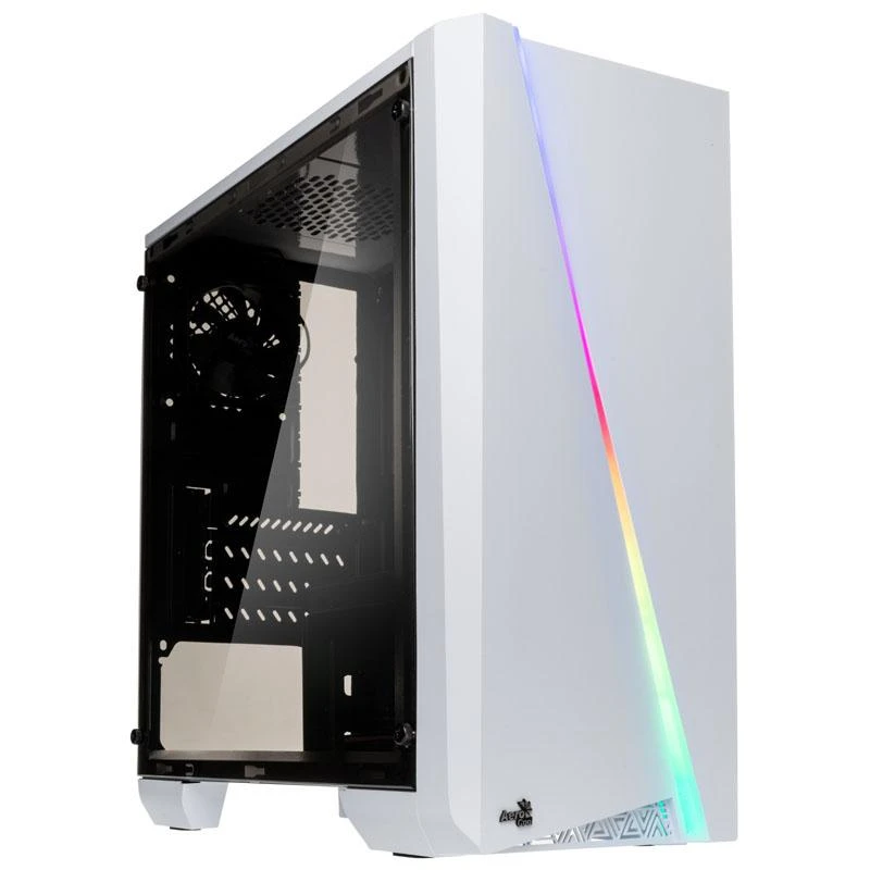 AEROCOOL AEROPGSCYLONMINI-WH PC dėklas Micro-ATX Aerocool CYLON MINI RGB Baltas - USB3.0