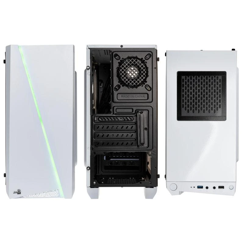 AEROCOOL AEROPGSCYLONMINI-WH PC dėklas Micro-ATX Aerocool CYLON MINI RGB Baltas - USB3.0