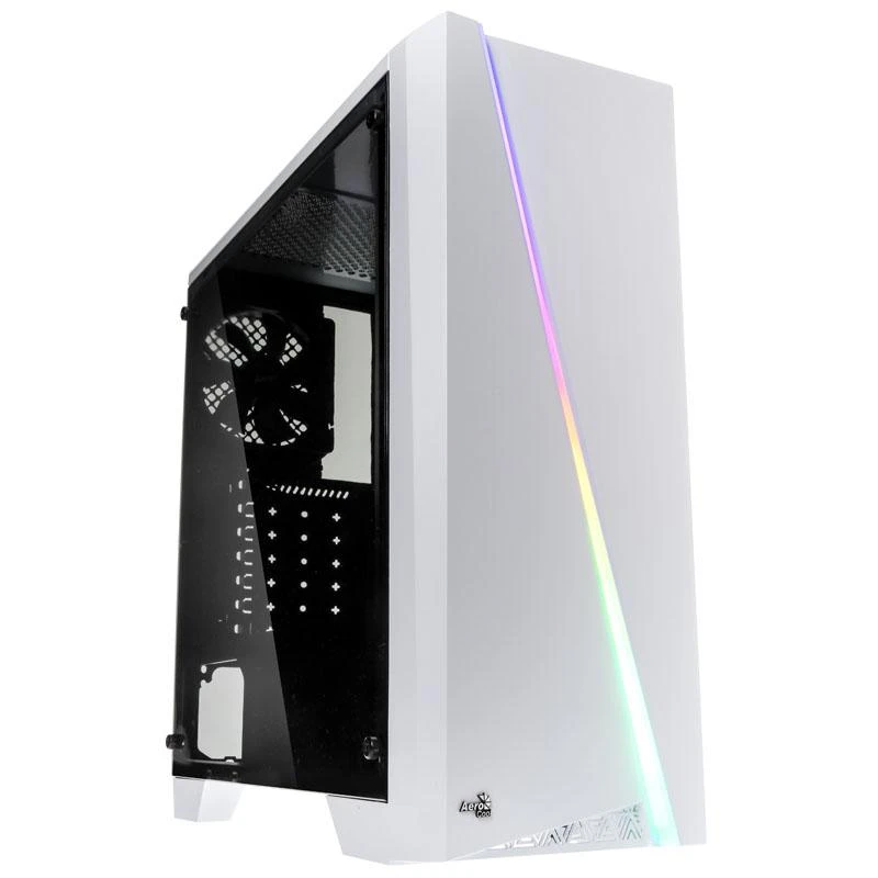 AEROCOOL AEROPGSCYLON-WH PC dėklas ATX be maitinimo šaltinio Aerocool CYLON RGB - USB3.0 Baltas