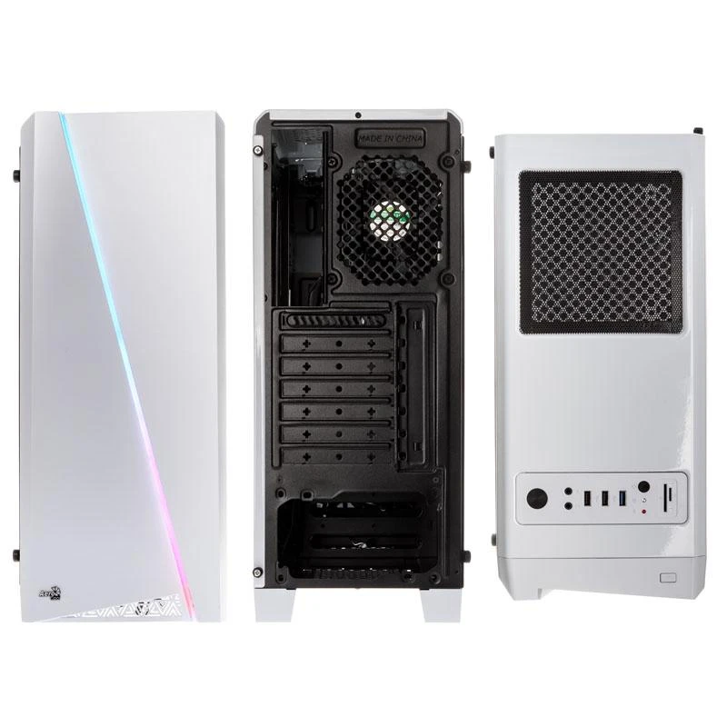 AEROCOOL AEROPGSCYLON-WH PC dėklas ATX be maitinimo šaltinio Aerocool CYLON RGB - USB3.0 Baltas