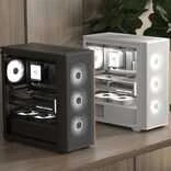 „Aerocool D501A“ kompiuterio korpusas, vidutinio dydžio bokštas, ATX, grūdintas stiklas · baltas