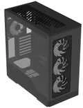 „Aerocool D520A“ kompiuterio korpusas, vidutinio dydžio bokštas, ATX, grūdintas stiklas, RGB – Juodas