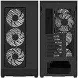 „Aerocool D520A“ kompiuterio korpusas, vidutinio dydžio bokštas, ATX, grūdintas stiklas, RGB – Juodas