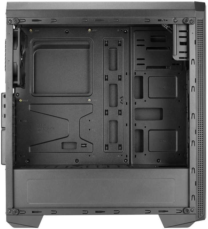 Aerocool Genesis ARGB V1 midi bokštas, akrilinis stiklas - juodas