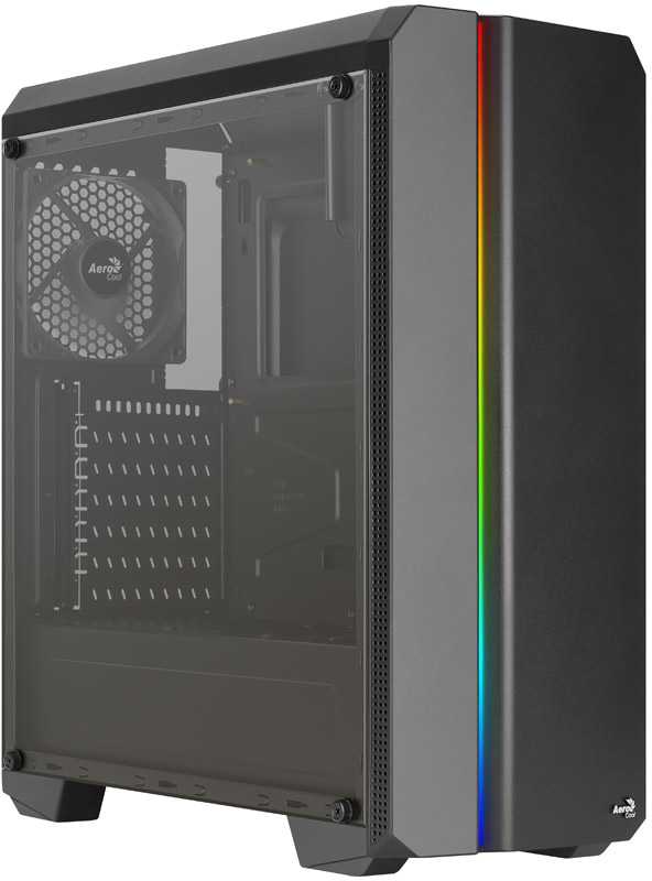 Aerocool Genesis ARGB V1 midi bokštas, akrilinis stiklas - juodas