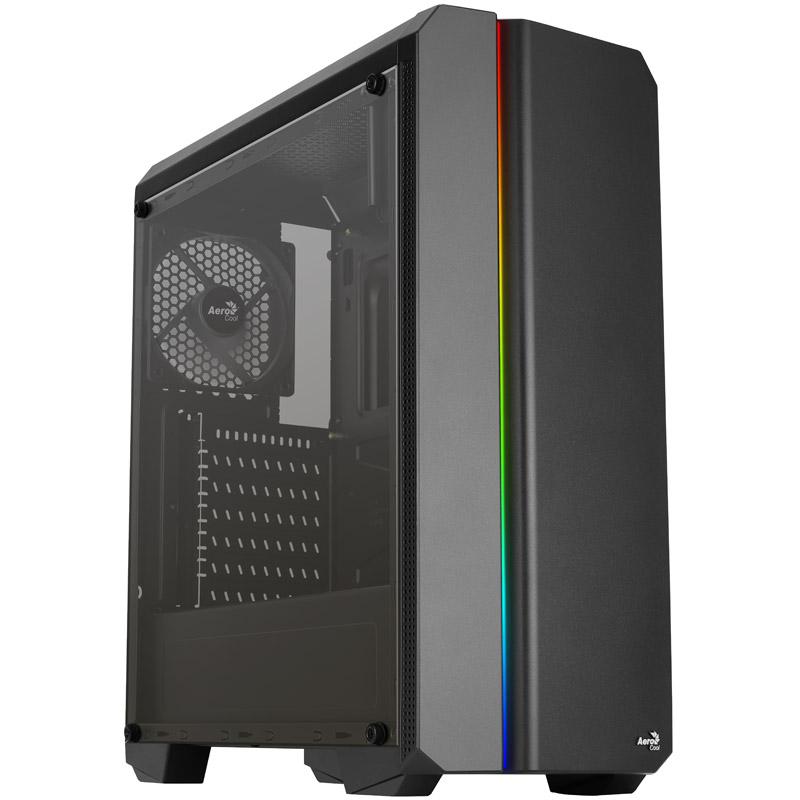 Aerocool Genesis ARGB V1 midi bokštas, akrilinis stiklas - juodas