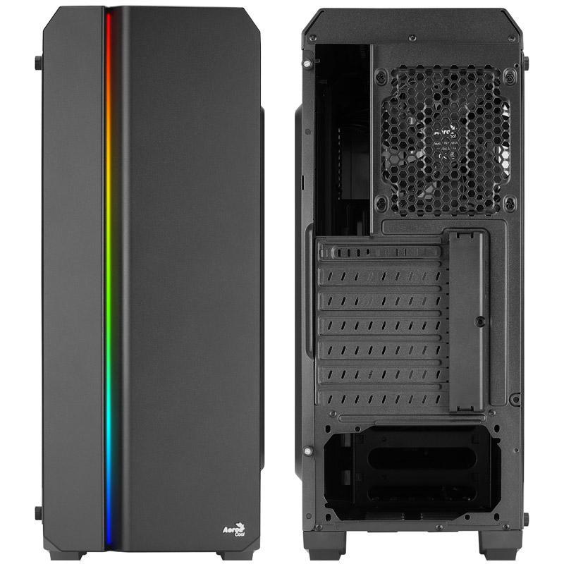 Aerocool Genesis ARGB V1 midi bokštas, akrilinis stiklas - juodas