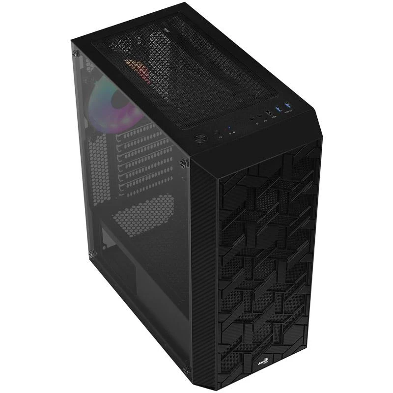 Aerocool Hive-G-BK-v3 „Midi Tower“ Juoda