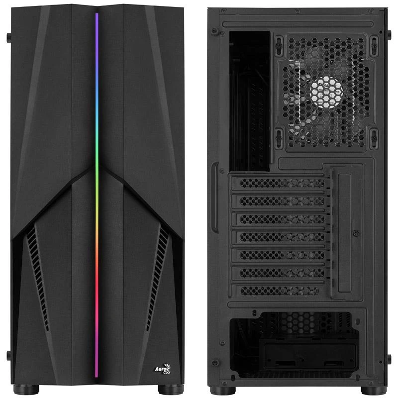 Kompiuterio Korpusas - Aerocool Mecha Midi Tower ATX, Micro ATX, Mini-ITX, Juodas