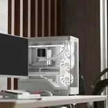 „Aerocool P500A“ kompiuterio korpusas, vidutinio dydžio bokštas, ATX, grūdintas stiklas, RGB – Baltas