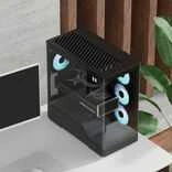 „Aerocool P500A“ kompiuterio korpusas, vidutinio dydžio bokštas, ATX, grūdintas stiklas, RGB - Juodas