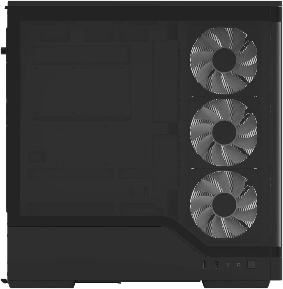 „Aerocool P500A“ kompiuterio korpusas, vidutinio dydžio bokštas, ATX, grūdintas stiklas, RGB - Juodas