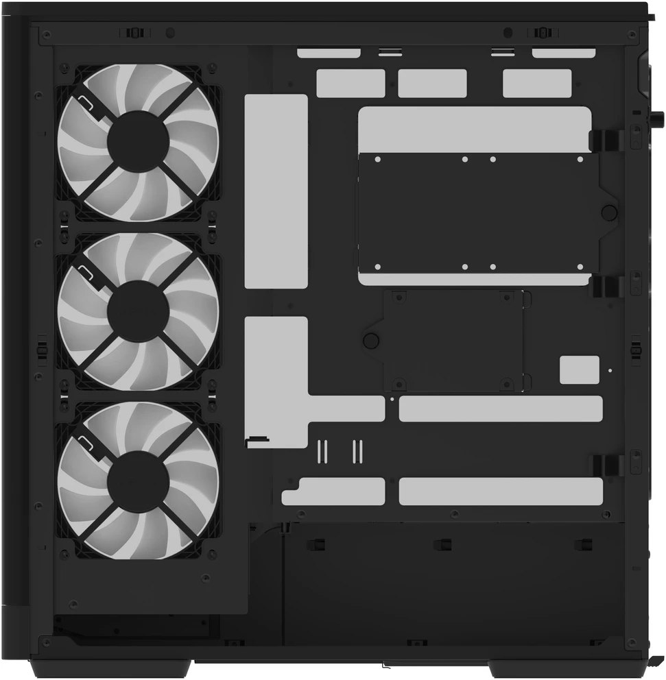 „Aerocool P500A“ kompiuterio korpusas, vidutinio dydžio bokštas, ATX, grūdintas stiklas, RGB - Juodas