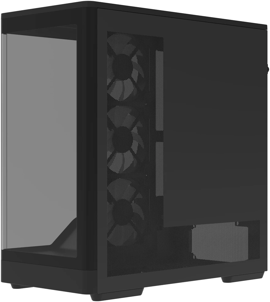 „Aerocool P500A“ kompiuterio korpusas, vidutinio dydžio bokštas, ATX, grūdintas stiklas, RGB - Juodas
