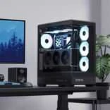„Aerocool P500B“ kompiuterio korpusas, „Midi Tower“, ATX, grūdintas stiklas, RGB ir juodas