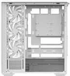 „Aerocool P500B“ kompiuterio korpusas, vidutinio dydžio bokštas, ATX, grūdintas stiklas, RGB - Baltos