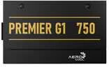„AeroCool Premier G1 80 PLUS Gold“ maitinimo šaltinis, PCIe 5.1, ATX 3.1 × 750, juodas