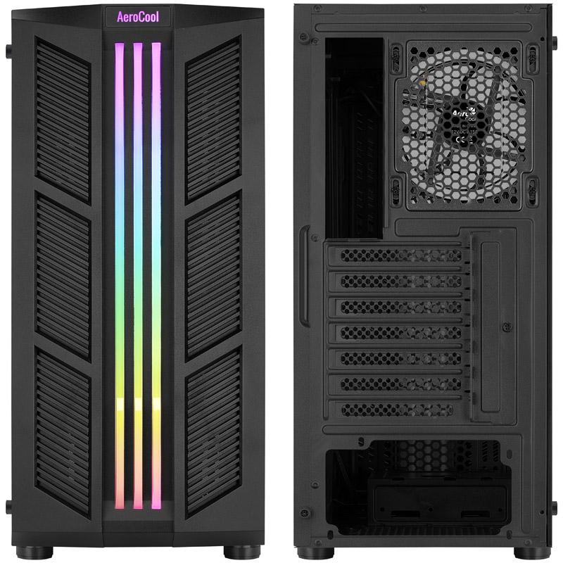 AEROCOOL PGS PRIME-G-BK-v2 ARGB Juodas Mid Tower PC dėklas