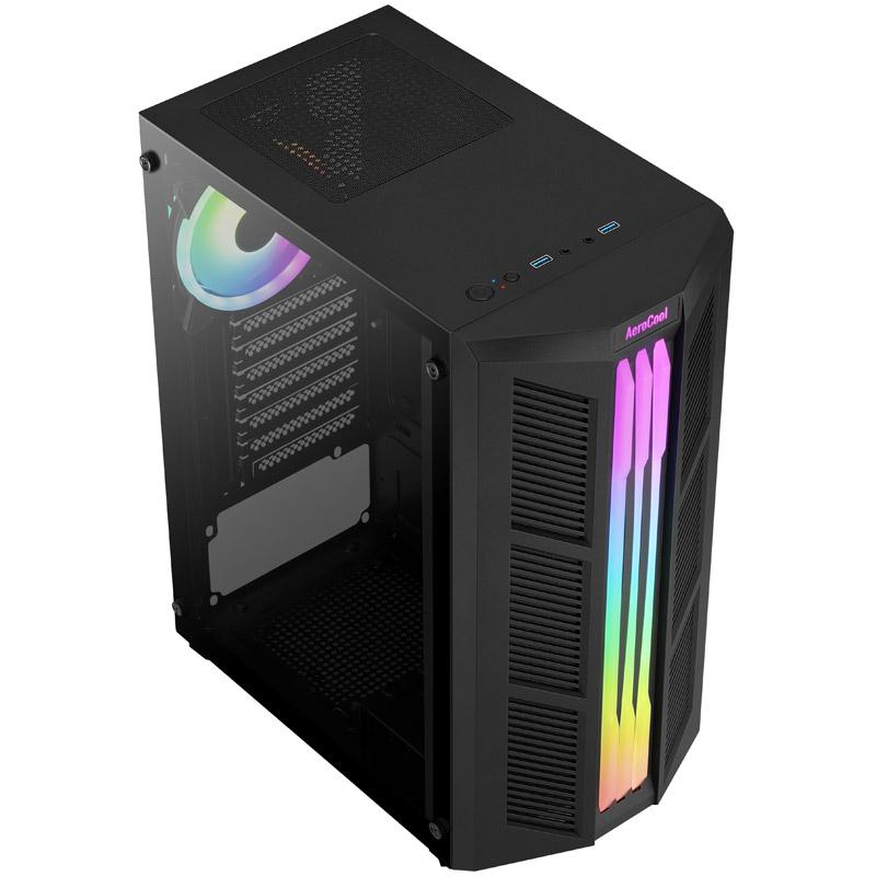 AEROCOOL PGS PRIME-G-BK-v2 ARGB Juodas Mid Tower PC dėklas