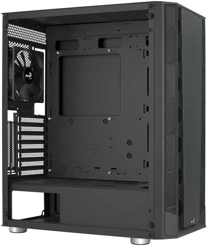„Aerocool Prism Mid Tower“ korpusas, grūdintas stiklas – Juodas