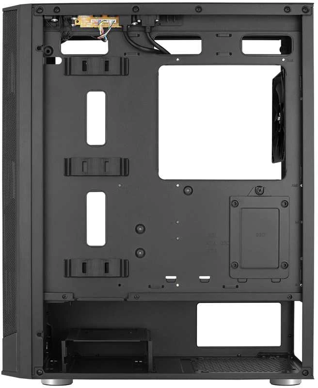 „Aerocool Prism Mid Tower“ korpusas, grūdintas stiklas – Juodas