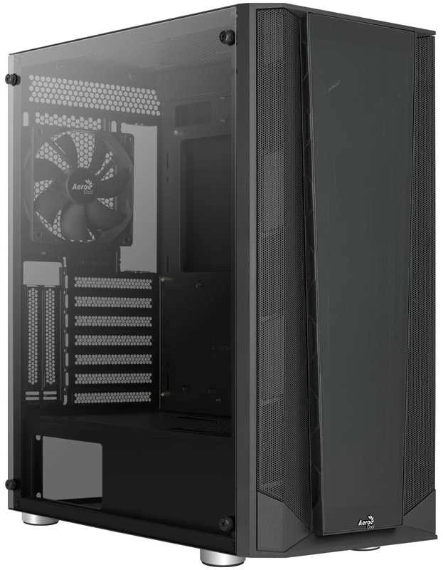 „Aerocool Prism Mid Tower“ korpusas, grūdintas stiklas – Juodas