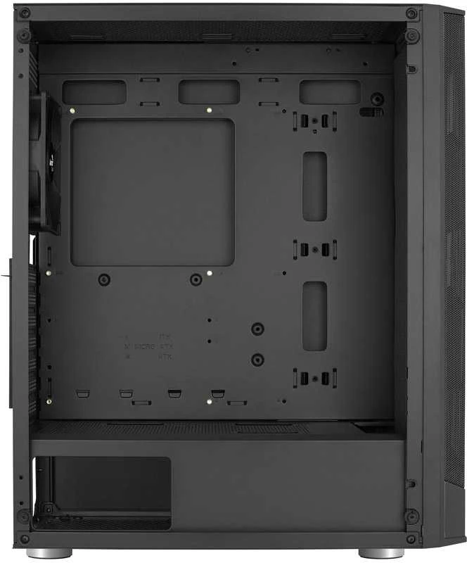 „Aerocool Prism Mid Tower“ korpusas, grūdintas stiklas – Juodas
